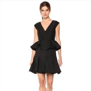 Halston Heritage Peplum Flouncy Dress (Size 8)